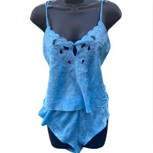 Vintage Satin Victoria’s Secret Gold Label Pajama Set Size M